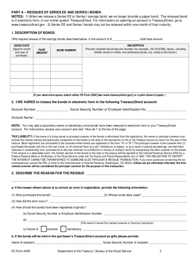 Get and Sign Treasury Form PDF 4000 2019-2022