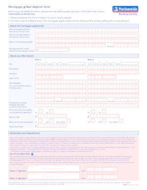  Gifted Deposit Form 2018