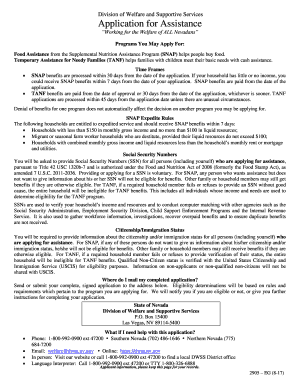 Nevada Snap Application Pdf - Fill Out and Sign Printable PDF Template |  signNow