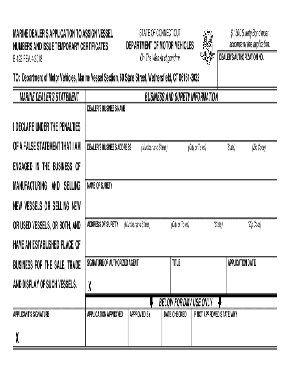  $1,500 Surety Bond Must 2018-2024