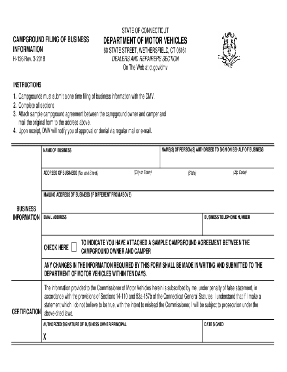  CAMPGROUND FILING of BUSINESS 2018-2024