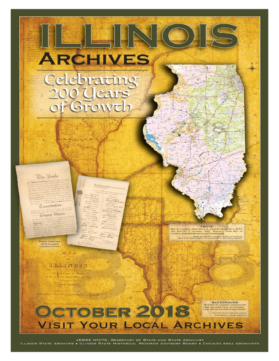  Illinois State Archives Archives MonthPoster 2018-2024