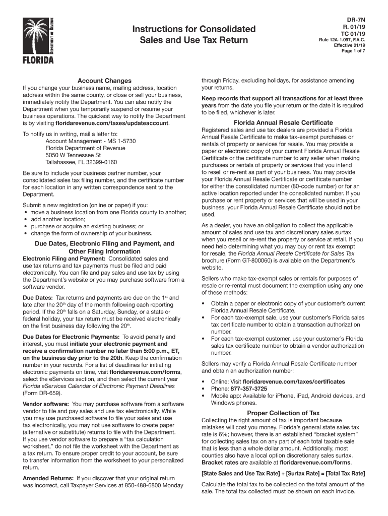 Instructions for Consolidated  Form