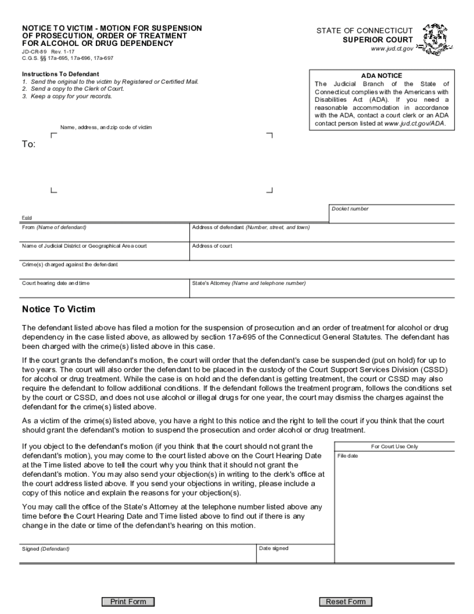  NOTICE to VICTIM MOTION for SUSPENSION 2017-2024