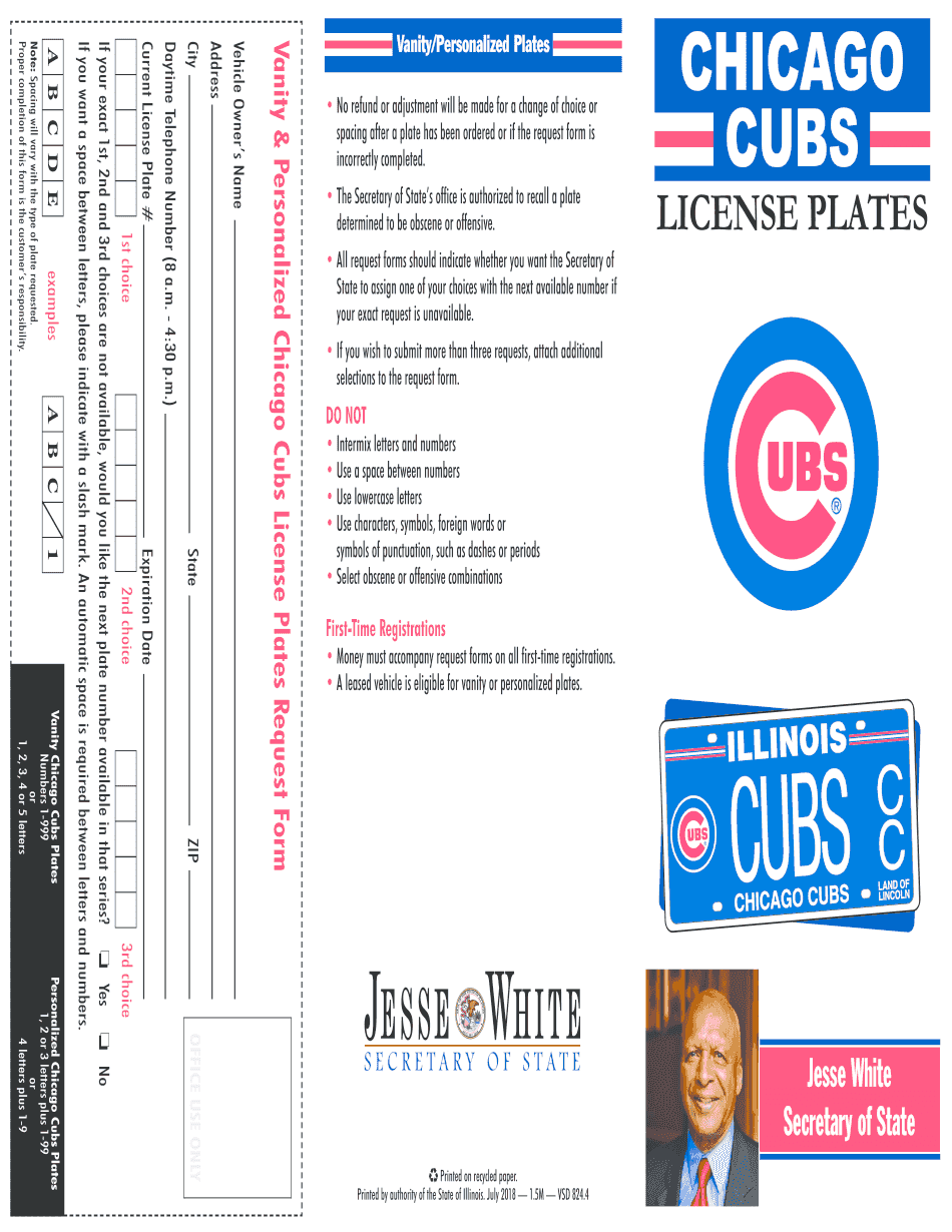  Chicago Cubs License 2018-2024