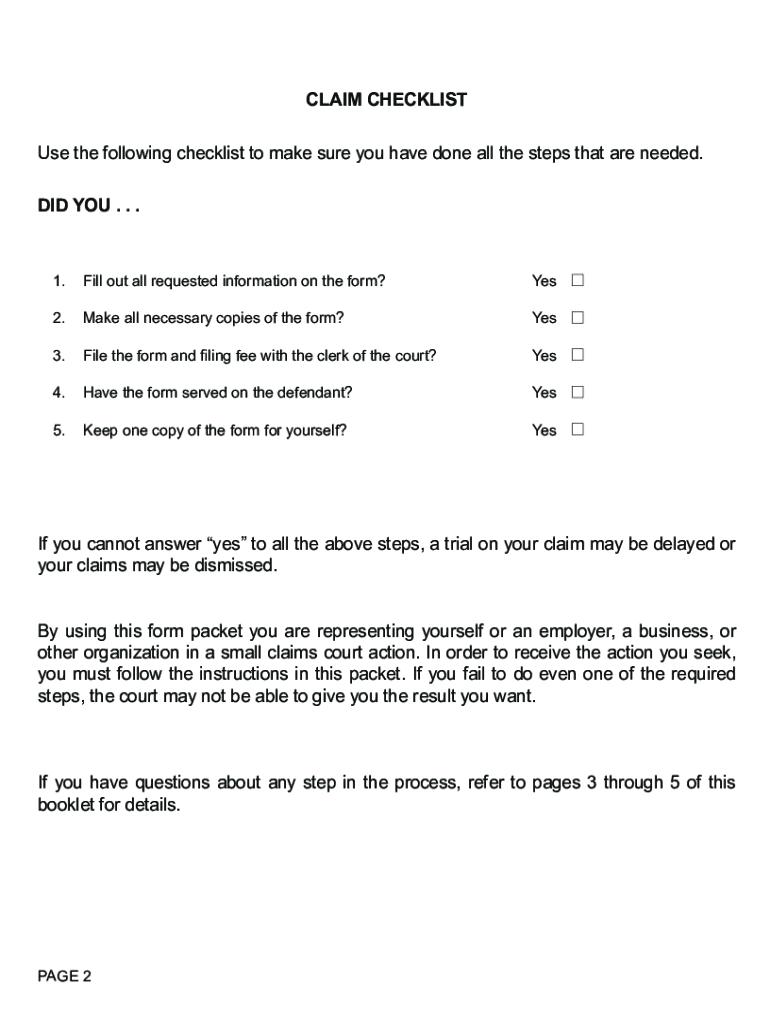 Michigan Small Claims Court Forms