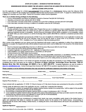 Get and Sign MISDEMEANOR DRIVING under the INFLUENCE CONVICTION or ADMIN PER SE REVOCATION 2019-2022 Form
