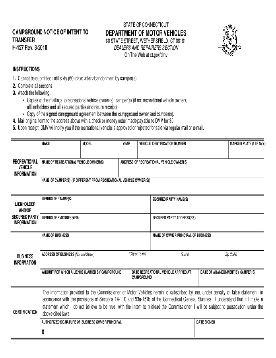  AFFIDAVIT of MOTOR VEHICLE TRANSFER by SELF SERVICE STORAGE 2018-2024