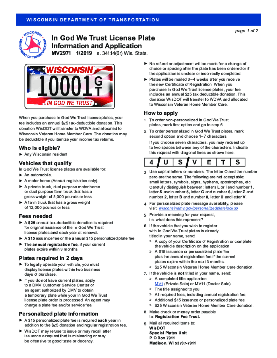  MV2971 in God We Trust License Plate Information and Application MV2971 in God We Trust License Plate Information and Applicatio 2019-2024