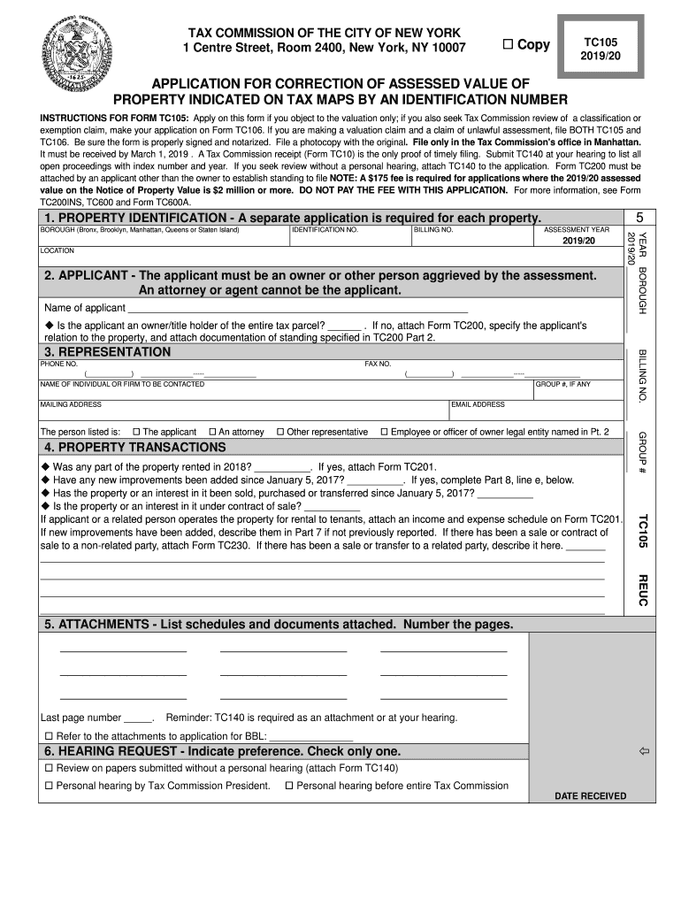  PROPERTY INDICATED on TAX MAPS by an IDENTIFICATION NUMBER 2019