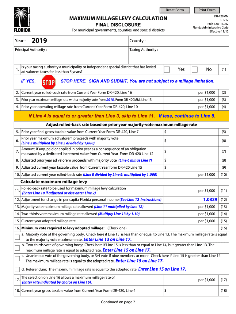 DR 420MM  Form