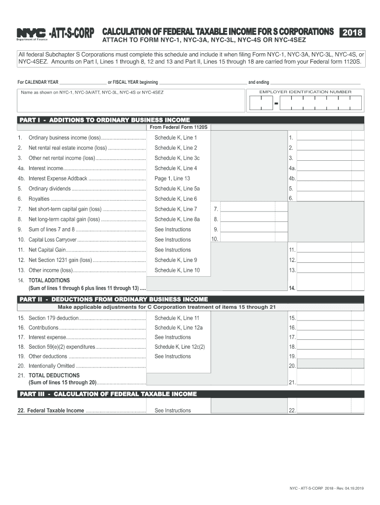  Nyc Att S Corp 2018