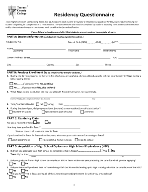 Tcc Questionnaire  Form