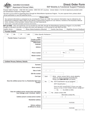  Dva Direct Order Form PDF 2020