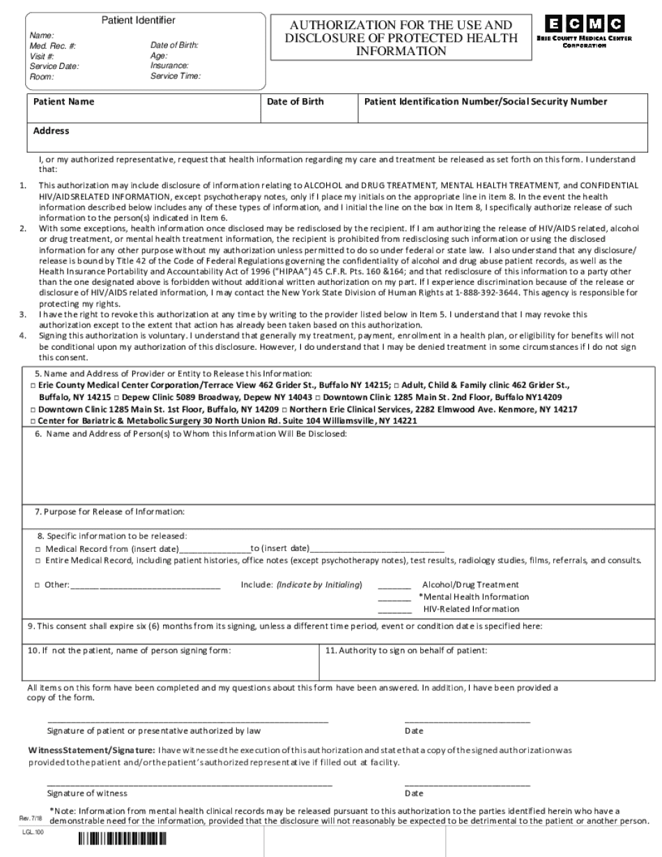  AUTHORIZATION for the USE and 2018-2024