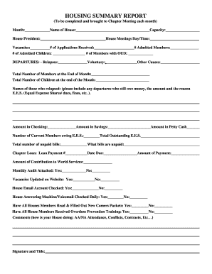 House Summary Report DOC  Form