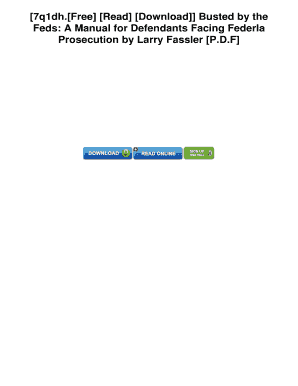 Busted by the Feds PDF  Form