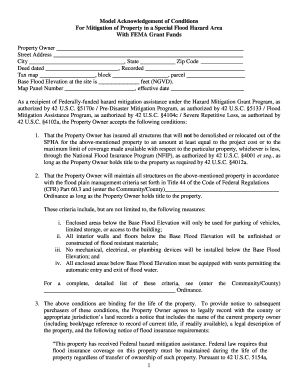 Model Acknowledgement of Conditions for Mitigation of  Form