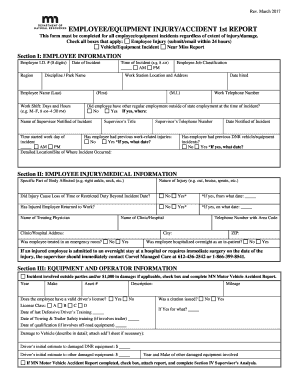 First Report of Incident Incident  Form