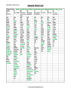 Babebibobu Words  Form