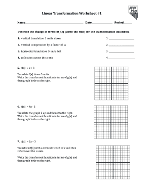 Linear Transformations Worksheet