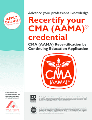  Aama Recertification 2019