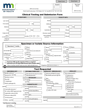 Minnesota Submission Form