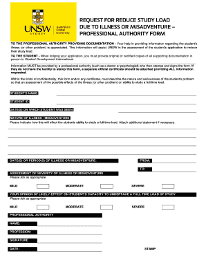 Unsw Professional Authority Form