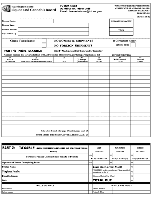  Washington Form Liq 318 2019