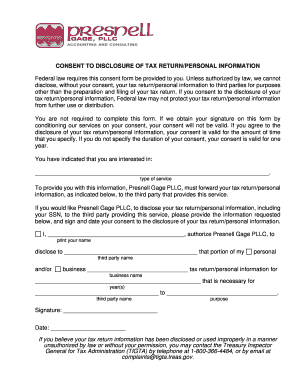 Disclosure Personal Form