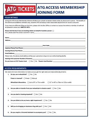 Atg Membership Login  Form