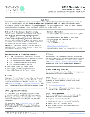  Return for the Taxable Year 2018