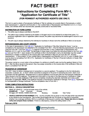  Pa Title Application Mv 1 PDF 2019-2024