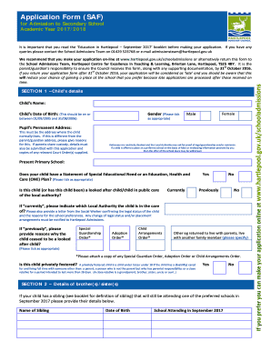 Saf Form PDF Download