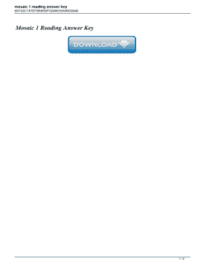 Mosaic 1 Reading Answer Key  Form