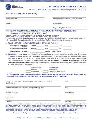 Get and Sign WORKEXPERIENCEDOCUMENTATIONFORMRoutes2,3,4&5 2019-2022