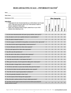 Autism Rating Scale PDF  Form