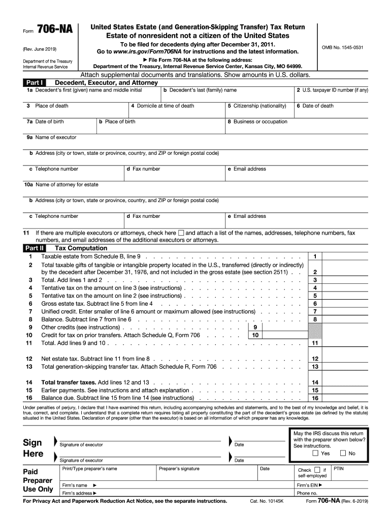  Irs Form 706 2019-2024