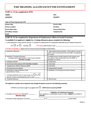  F103 Form 2019-2024