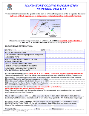 ELTA Programming Form