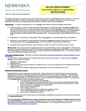 RNLPN REINSTATEMENT  Form