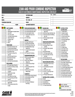 Wonder Ontevreden terugtrekken Combine Inspection Checklist - Fill Out and Sign Printable PDF Template |  signNow