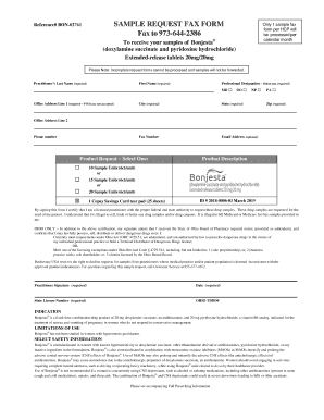 Bonjesta Samples  Form