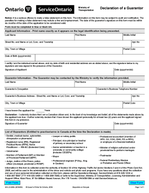 Notice it is a Serious Offence to Make a False Statement on This Form