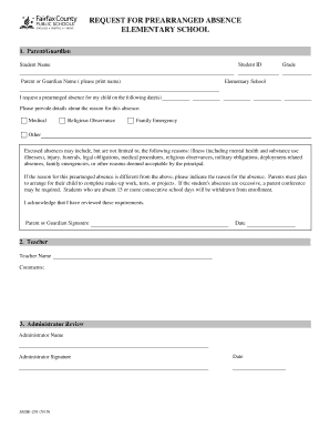  Fcps Form Absence 2019-2024