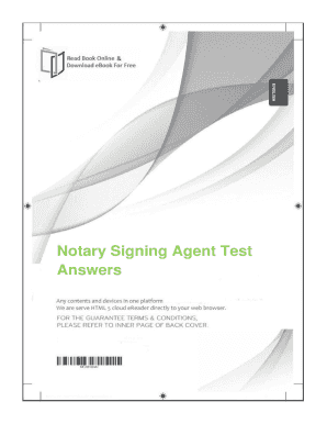 Notary Signing Agent Exam PDF  Form