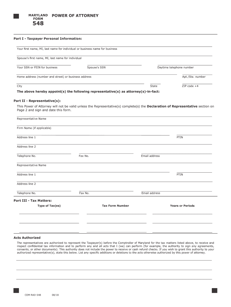  548 Form 2018