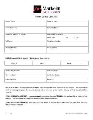Venue Contract  Form