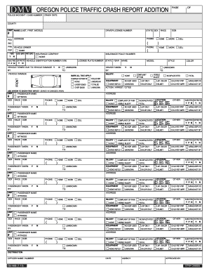  Oregon Police Traffic Form 2018