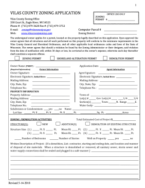  Vilas County Zoning 2018-2024